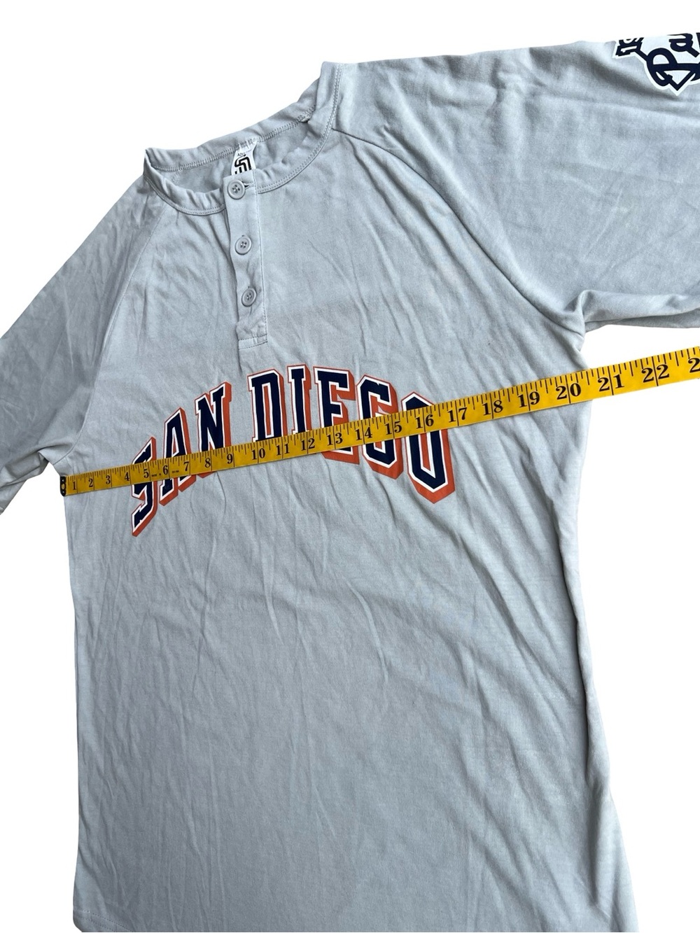 San Diego SD Padres MLB 1999 Tony Gwynn Gray Jersey Henley Shirt Adult M SGA #19 - Picture 6 of 8